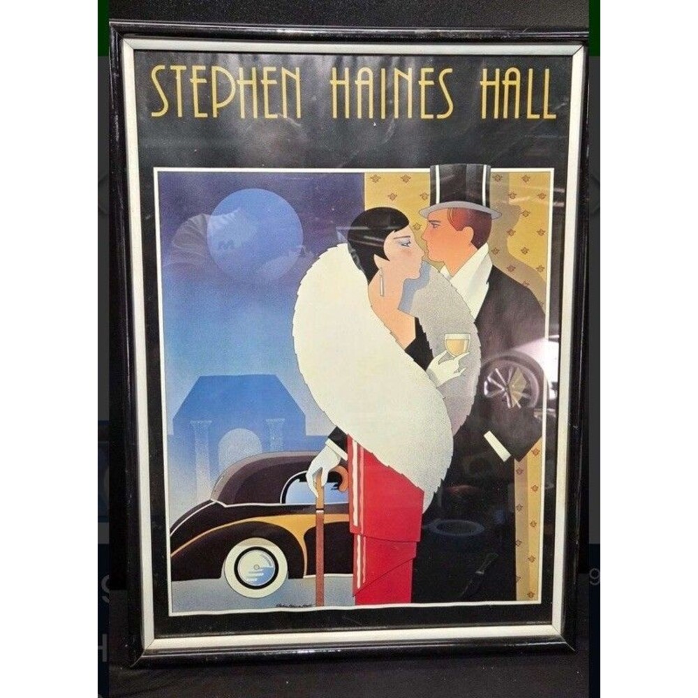 1984 Stephen Haines Hall Print 20”x 28” Framed w/Glass